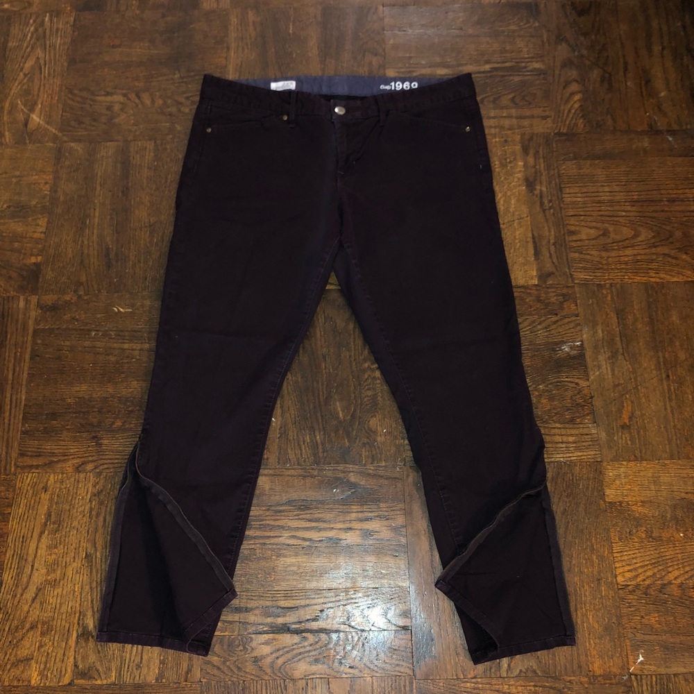 Gap 1969 Always Skinny Corduroy Jeans zip purple